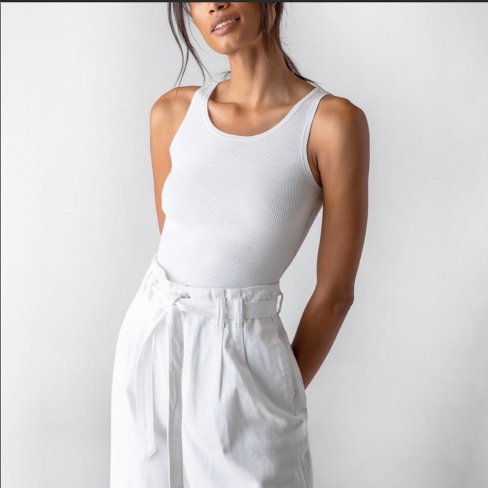 J Brand White Pants with Belt